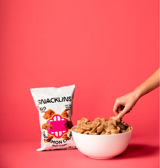 Snacklins food and packaging photography that Pixel Bakery produced