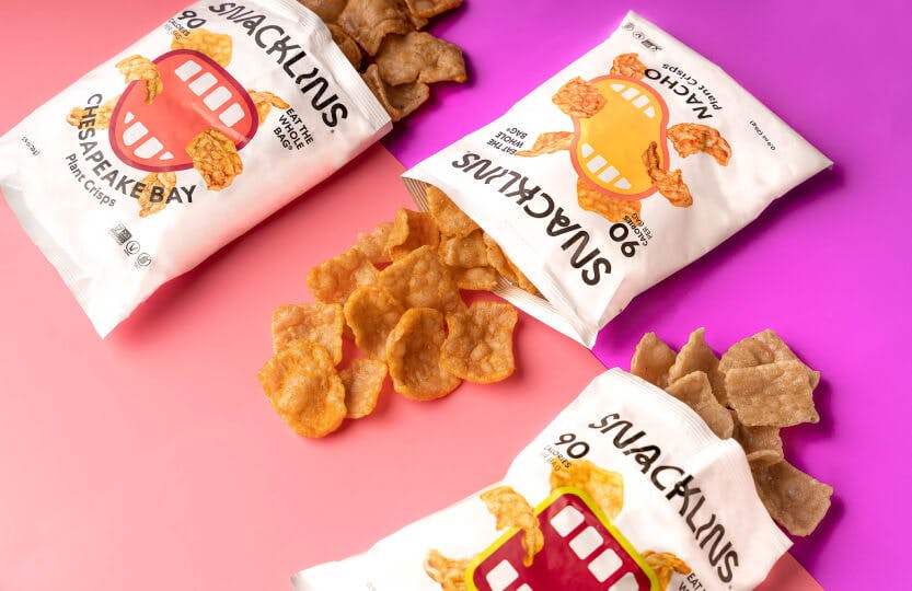 Snacklins food and packaging photography that Pixel Bakery produced